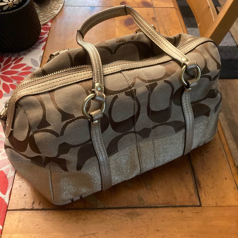 Coach Legacy Signature Stripe 12976 Shoulder Handbag Purse